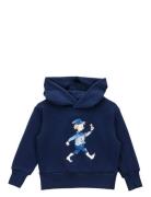 Slant Huvtröja Tops Sweat-shirts & Hoodies Hoodies Navy Emil I Lönnebe...