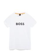 C_Elogo_5 Tops T-shirts & Tops Short-sleeved White BOSS