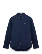 Slim Pinpoint Oxford Shirt Tops Shirts Casual Navy GANT