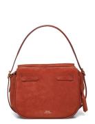 Polo Id Suede Mini Satchel Bags Top Handle Bags Orange Polo Ralph Laur...