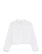 Mschliene Zenika Shirt Tops Shirts Long-sleeved White MSCH Copenhagen