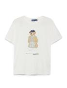Polo Bear Cotton Jersey Tee Tops T-shirts & Tops Short-sleeved White P...