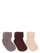 Wool Rib Baby Socks - 3-Pack Sukat Beige Mp Denmark