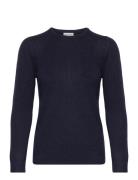 Basic Sweater Loose Sweater Tops Knitwear Jumpers Navy Davida Cashmere