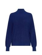 Mschmagnea Rachelle M Pullover Tops Knitwear Turtleneck Blue MSCH Cope...