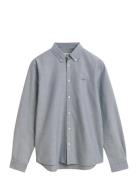 Shield Oxford Bd Shirt Tops Shirts Long-sleeved Shirts Blue GANT