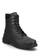 Monta Shoes Boots Ankle Boots Laced Boots Black Legero