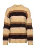 Chunky Knitted Sweater Tops Knitwear Jumpers Beige Monki