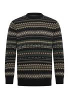 Barbour Case Fair Crew Tops Knitwear Round Necks Black Barbour
