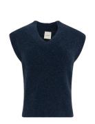 Over D Boucle Vest Vests Knitted Vests Navy Calvin Klein Jeans