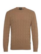 H-Hetico Tops Knitwear Round Necks Beige BOSS