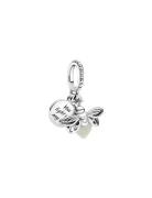 Firefly Sterling Silver Dangle With Milky Green Photoluminescent Glass...
