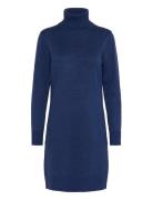 U6801, Milasz Rollneck Dress Polvipituinen Mekko Blue Saint Tropez