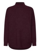 Vmplaza Ls Highnck Long Pullover Ga Noos Tops Knitwear Jumpers Burgund...