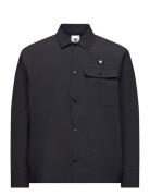 Wwdat Tech Overshirt Tops Overshirts Black WOOD WOOD