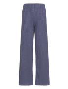 Tnrina Wide Glitter Rib Pants Bottoms Trousers Blue The New