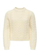 Kogrubina Ls Cable O-Neck Cp Knt Tops Knitwear Pullovers Cream Kids On...