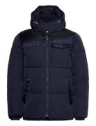 Hooded Puffer Jacket Vuorillinen Takki Topattu Takki Navy Scotch & Sod...