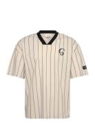 Sdsean Tops T-shirts Short-sleeved Cream Solid