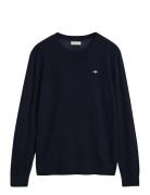 Extrafine Merino Wool C-Neck Tops Knitwear Pullovers Blue GANT