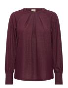 Frluca Bl 3 Tops Blouses Long-sleeved Burgundy Fransa