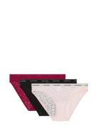 Bikini 3Pk Alushousut Brief Tangat Burgundy Calvin Klein
