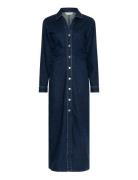 Mschmow Shirt Dress Polvipituinen Mekko Navy MSCH Copenhagen