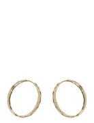 Domino Ring Ear 30Mm Plain G - Accessories Jewellery Earrings Hoops Go...