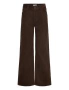 Cord Trousers Bottoms Trousers Wide Leg Brown Weekday