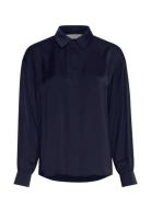 Mschsandeline Maluca Shirt Tops Shirts Long-sleeved Navy MSCH Copenhag...