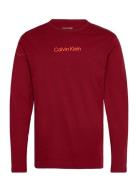 L/S Crew Neck Tops T-shirts Long-sleeved Red Calvin Klein