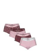 Pclogo Lady 4 Pack Bc Hipsterit Alushousut Alusvaatteet Pink Pieces