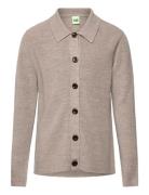 Cardigan Tops Knitwear Cardigans Brown FUB