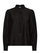 Ihkarlani Sh Tops Blouses Long-sleeved Black ICHI