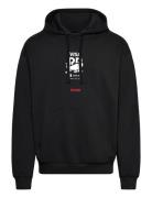 Yuki Hood_01-Rb25 Tops Sweat-shirts & Hoodies Hoodies Black HUGO