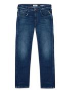 Anbass Trousers Slim Aged Bottoms Jeans Slim Navy Replay