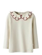 Nmffundo Ls Slim Top Lil Tops T-shirts Long-sleeved T-shirts Cream Lil...