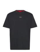 Split Logo_T-Shirt Tops T-shirts Short-sleeved Black HUGO