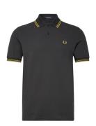 Twin Tipped Fp Shirt Tops Polos Short-sleeved Grey Fred Perry