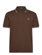 Twin Tipped Fp Shirt Tops Polos Short-sleeved Brown Fred Perry