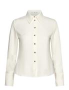 Shirt With Jewel Buttons Tops Shirts Long-sleeved White Mango