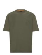 Te_Cell Tops T-shirts Short-sleeved Khaki Green BOSS