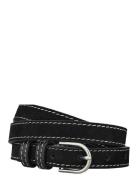 Suede Zoe Belt Vyö Black Becksöndergaard