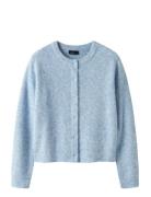 Nlfkleave Ls Short Knit Cardigan Noos Tops Knitwear Cardigans Blue LMT...