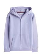 Mini Corp Zip Through Hoodie Tops Sweat-shirts & Hoodies Hoodies Purpl...