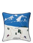 Down Hill Organic Cotton Twill Patch Pillow Cover Home Textiles Cushio...