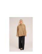 Magnolia Stripe Shirt Tops Shirts Long-sleeved Beige A-View