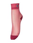 Bloomy Sheer Sock Lingerie Socks Regular Socks Pink Becksöndergaard