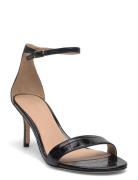 Allie Mid-Heel Crocodile-Embossed Sandal Korolliset Sandaalit Black La...