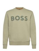 Webasiccrew Tops Sweat-shirts & Hoodies Sweat-shirts Khaki Green BOSS
